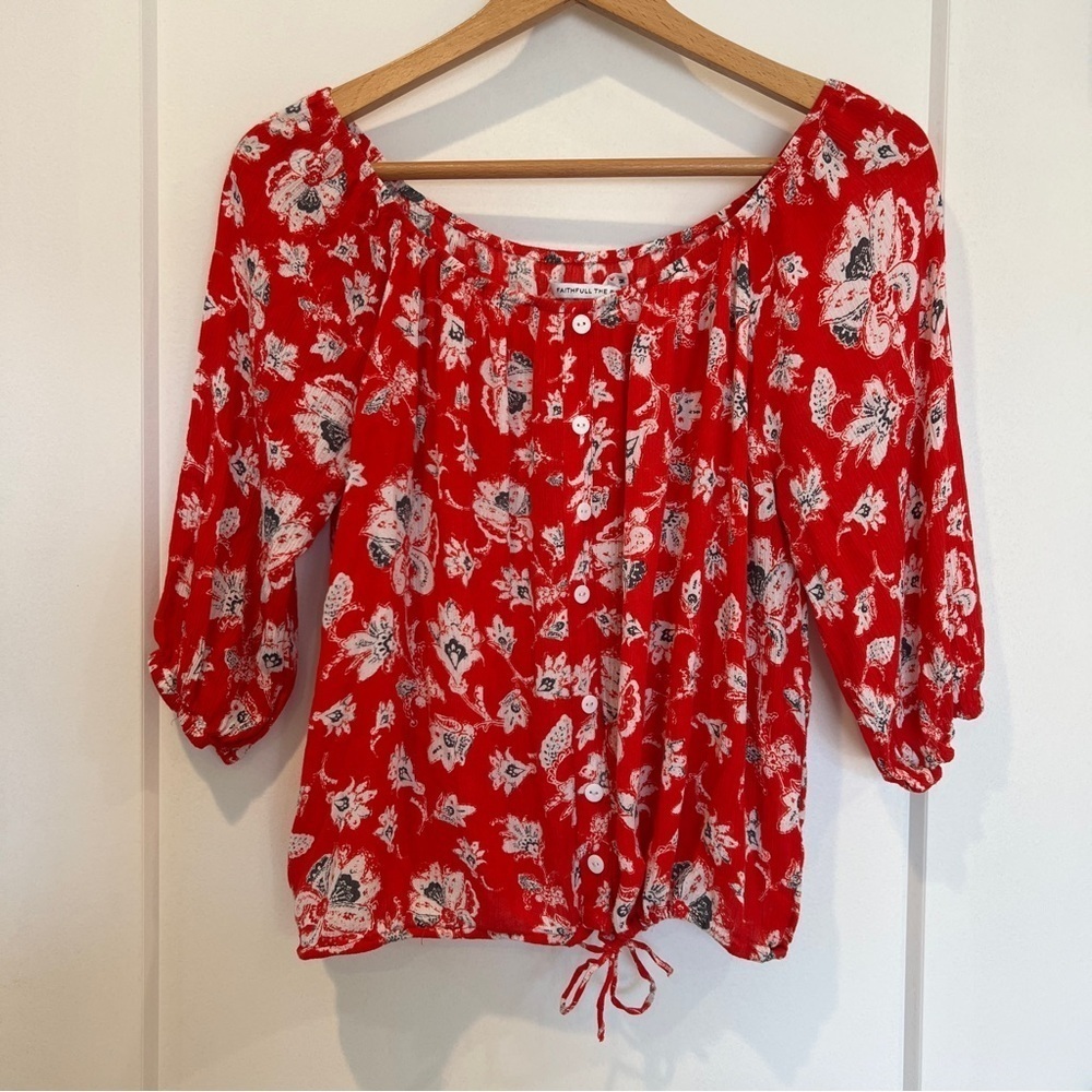 Faithfull the Brand floral Off-the-shoulder blouse